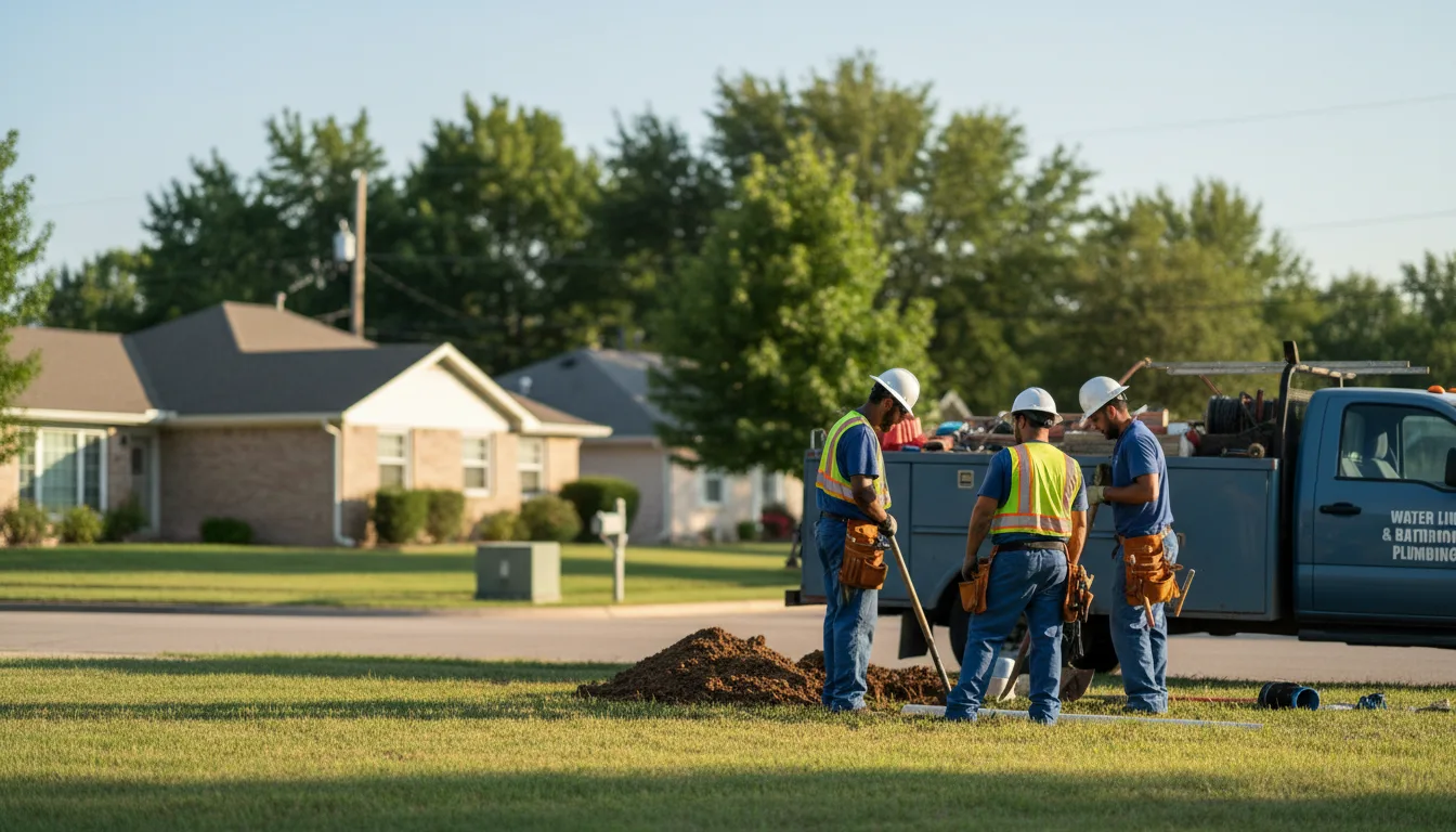 Residential water line and bathroom plumbing service in Fairview, TN